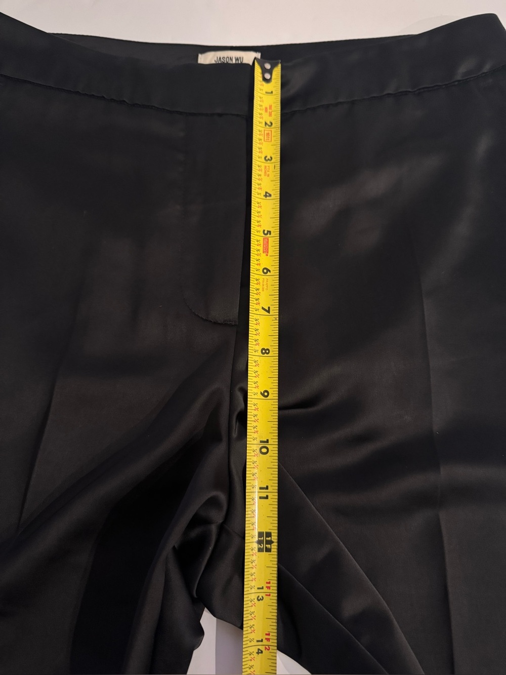 Jason Wu Black Business Professional Dress Pants w/ Bottom Slits, Slight Flare - Picture 10 of 13